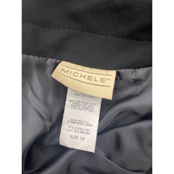 Michele Women Black Belted Maxi Skirt Size 10 NWT - Picture 7 of 7